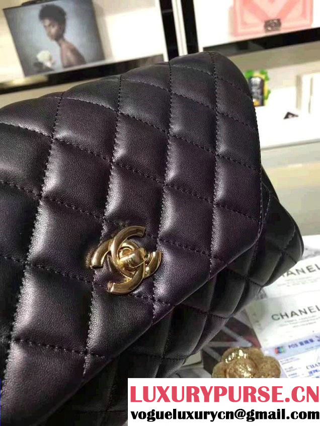 Chanel Fold Up Again Clutch Bag A98558 Black/Gold 2016