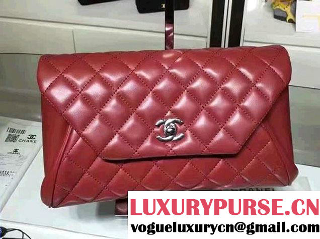 Chanel Fold Up Again Clutch Bag A98558 Red/Silver 2016