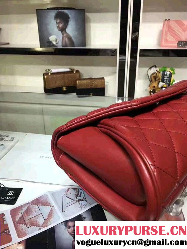 Chanel Fold Up Again Clutch Bag A98558 Red/Gold 2016