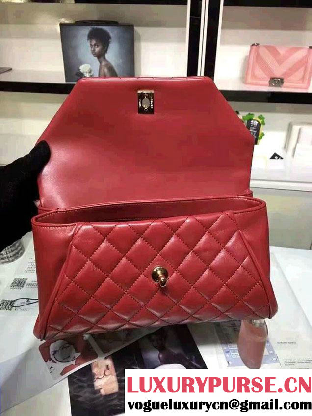 Chanel Fold Up Again Clutch Bag A98558 Red/Gold 2016