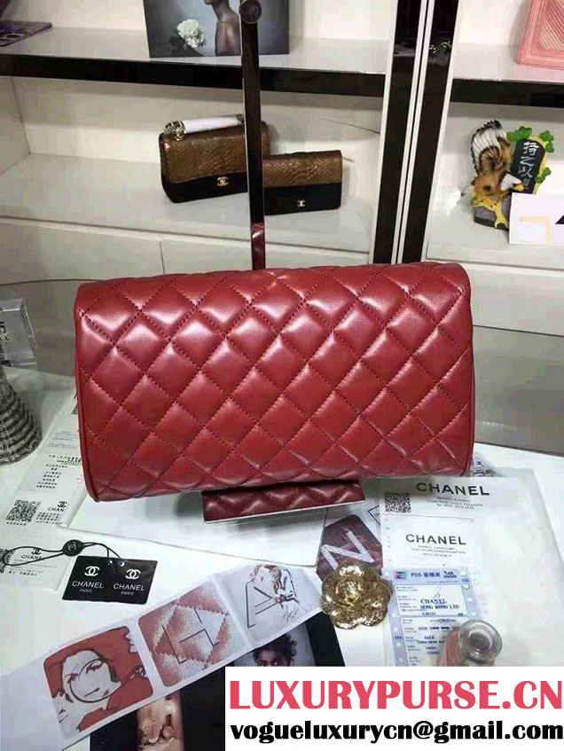 Chanel Fold Up Again Clutch Bag A98558 Red/Gold 2016