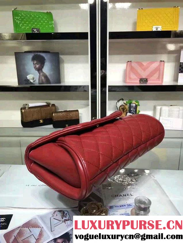 Chanel Fold Up Again Clutch Bag A98558 Red/Gold 2016