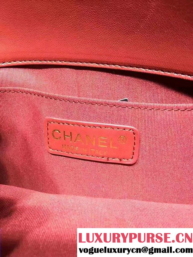 Chanel Fold Up Again Clutch Bag A98558 Red/Gold 2016