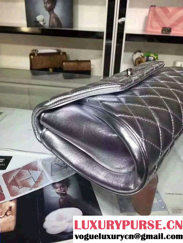 Chanel Fold Up Again Clutch Bag A98558 Silver/Silver 2016