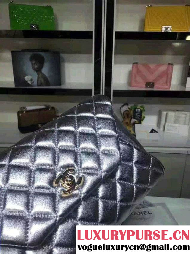 Chanel Fold Up Again Clutch Bag A98558 Silver/Gold 2016
