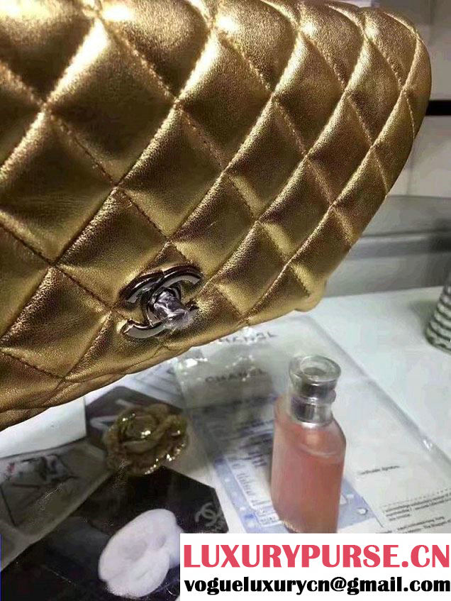 Chanel Fold Up Again Clutch Bag A98558 Gold/Silver 2016