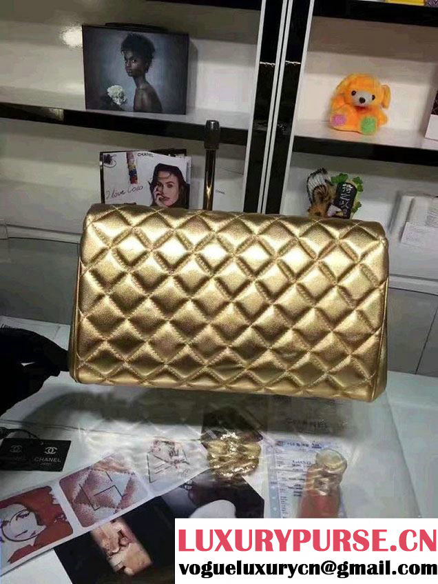 Chanel Fold Up Again Clutch Bag A98558 Gold/Silver 2016