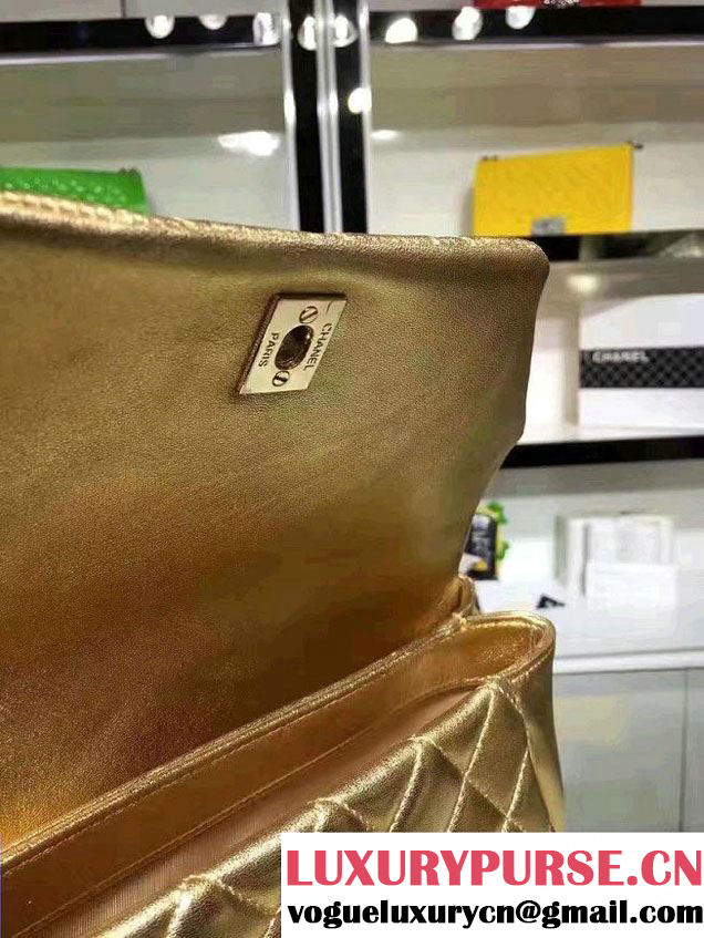 Chanel Fold Up Again Clutch Bag A98558 Gold/Gold 2016