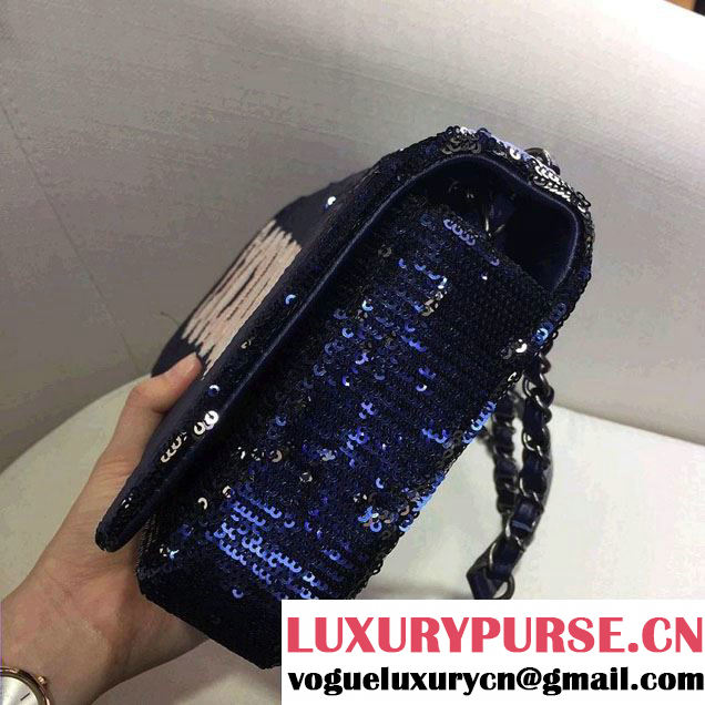 Chanel Sequins Coco Cuba Clutch Bag A98612 Blue Cruise 2017