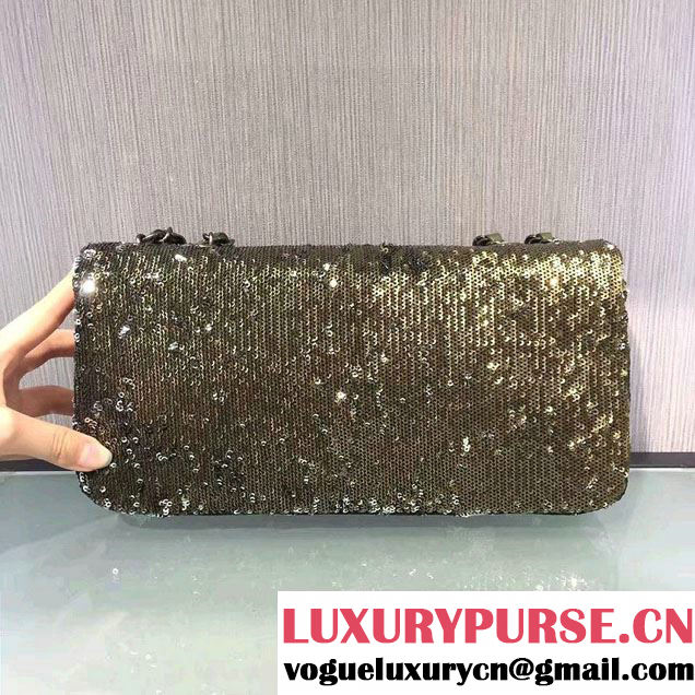 Chanel Sequins Coco Cuba Clutch Bag A98612 Army Green Cruise 2017