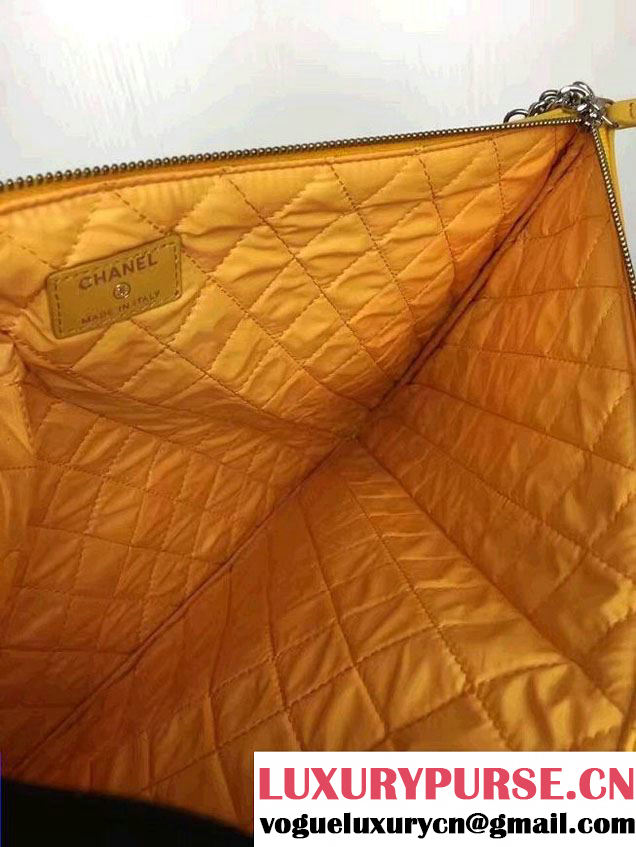 Chanel Lambskin and Car Printed Pouch Clutch Bag 2017