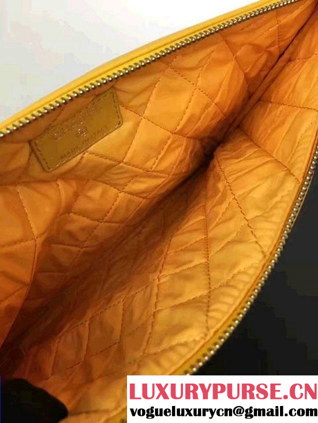 Chanel Lambskin and Car Printed Pouch Clutch Bag 2017