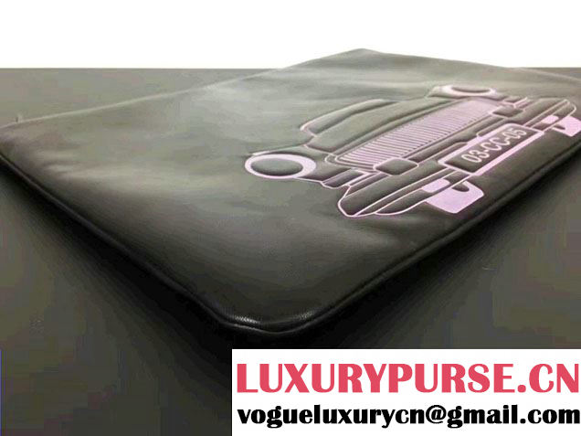 Chanel Lambskin and Car Printed Pouch Clutch Bag 2017