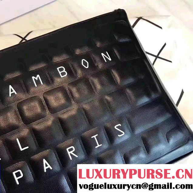 Chanel Keyboard Pouch Bag With Robot Charm Black 2017