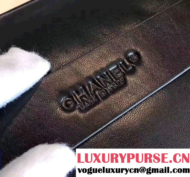 Chanel Keyboard Pouch Bag With Robot Charm Black 2017