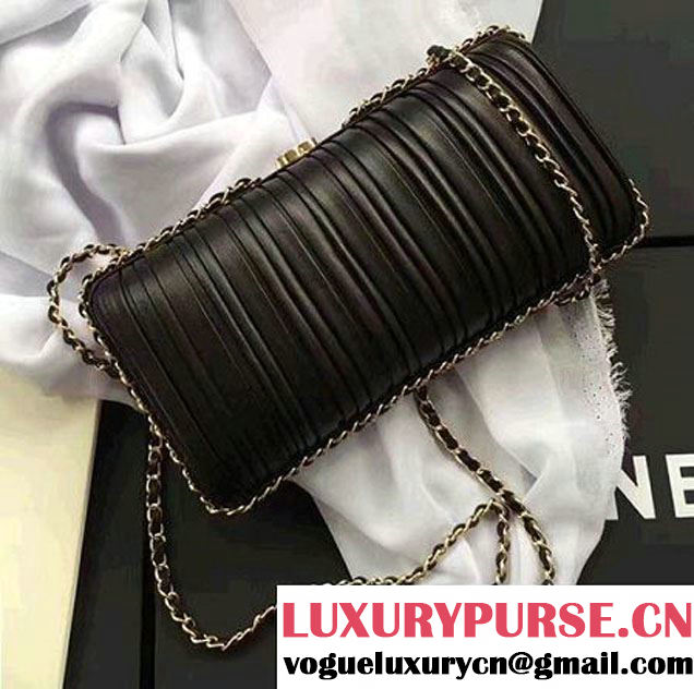 Chanel Pleated Lambskin Evening Bag A69404 2017