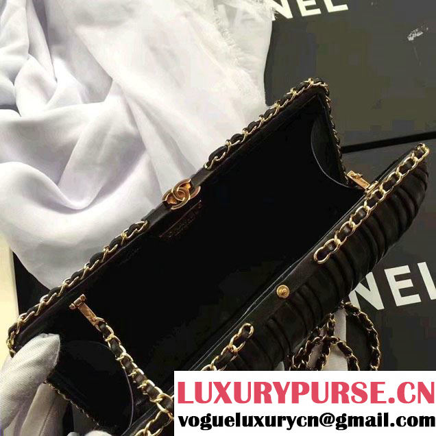 Chanel Pleated Lambskin Evening Bag A69404 2017