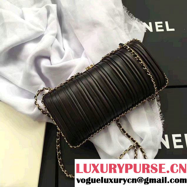 Chanel Pleated Lambskin Evening Bag A69404 2017