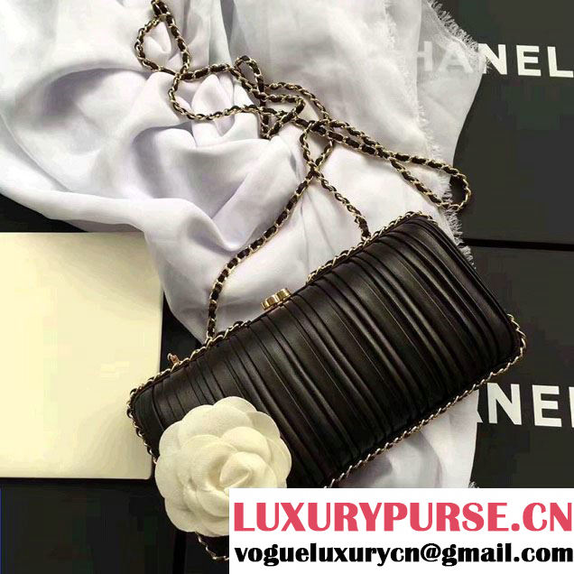 Chanel Pleated Lambskin Evening Bag A69404 2017