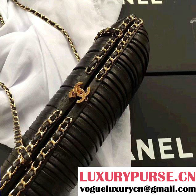 Chanel Pleated Lambskin Evening Bag A69404 2017
