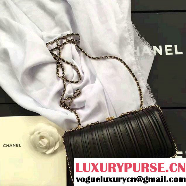 Chanel Pleated Lambskin Evening Bag A69404 2017