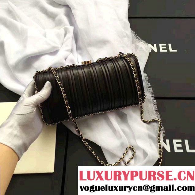 Chanel Pleated Lambskin Evening Bag A69404 2017