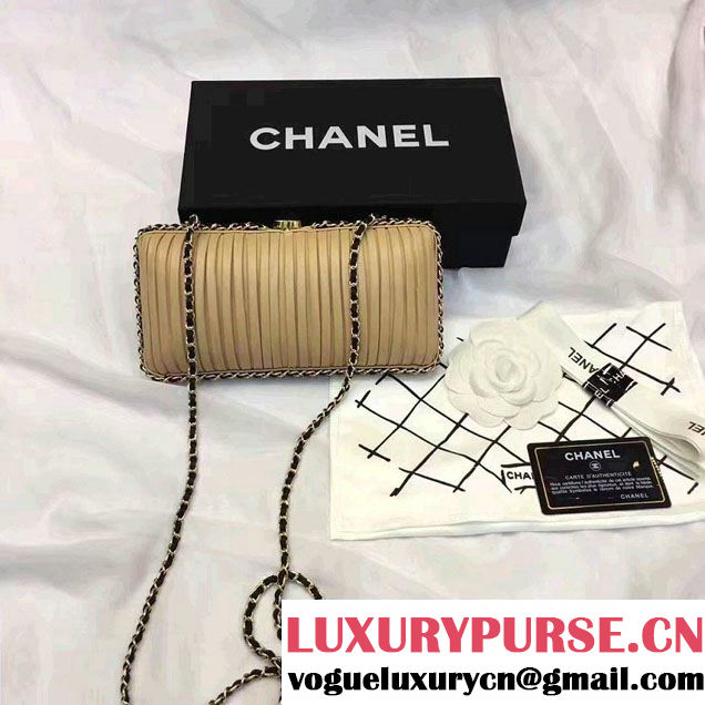 Chanel Pleated Lambskin Evening Bag A69404 2017