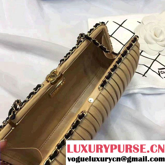 Chanel Pleated Lambskin Evening Bag A69404 2017
