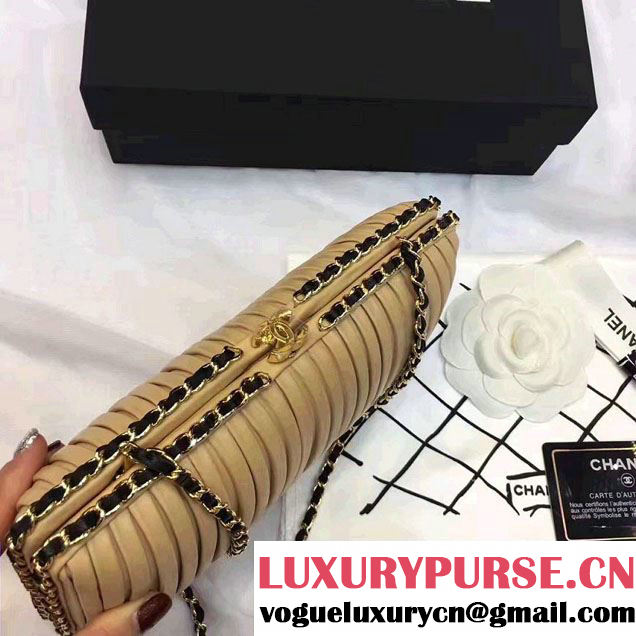 Chanel Pleated Lambskin Evening Bag A69404 2017