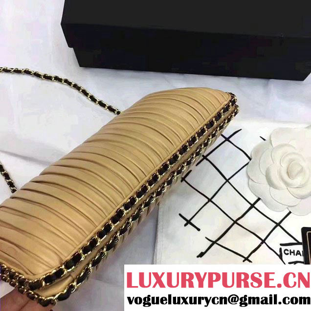 Chanel Pleated Lambskin Evening Bag A69404 2017