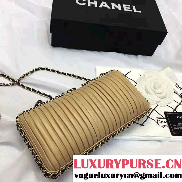 Chanel Pleated Lambskin Evening Bag A69404 2017