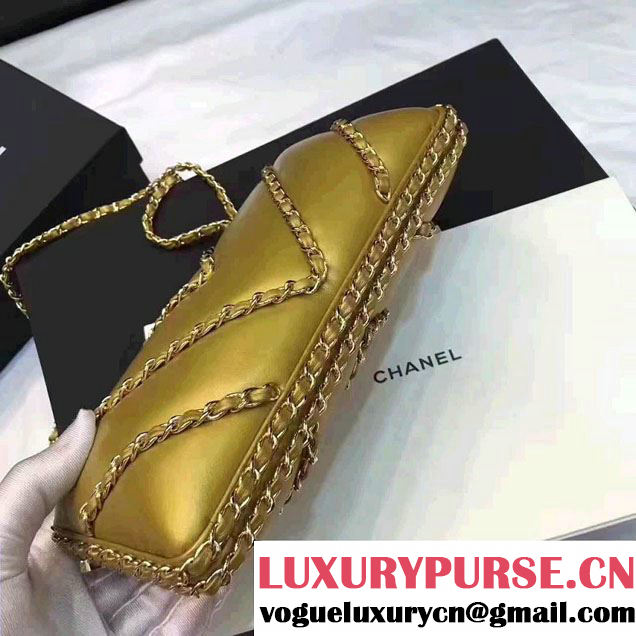 Chanel Pleated Lambskin Evening Bag A69404 2017