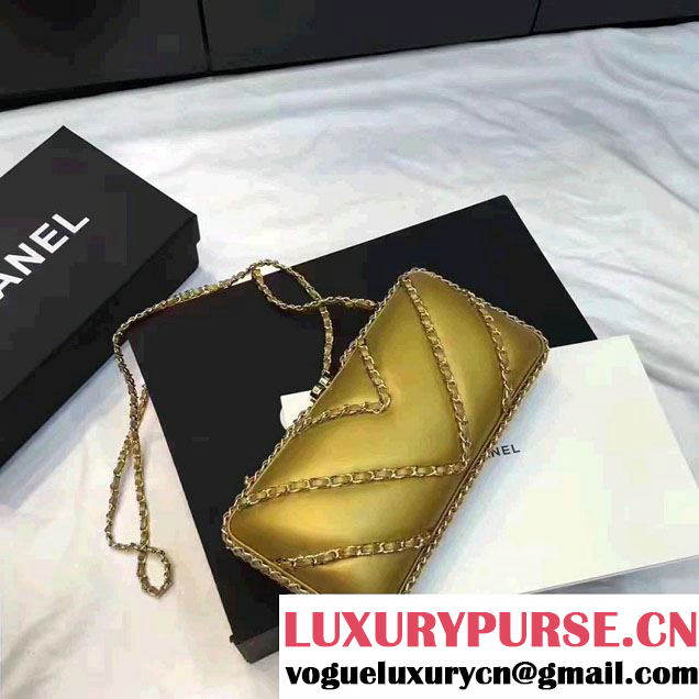 Chanel Pleated Lambskin Evening Bag A69404 2017