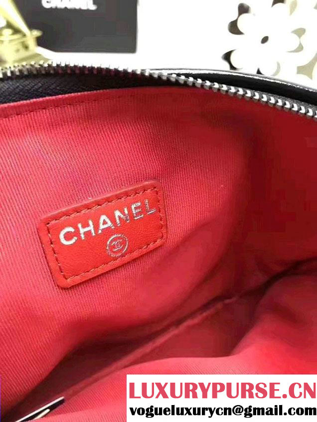 Chanel Gabrielle Pouch Clutch Small Bag A84288 White/Black 2017