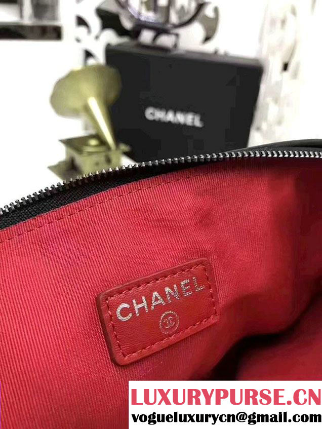 Chanel Gabrielle Pouch Clutch Small Bag A84288 Beige/Black 2017