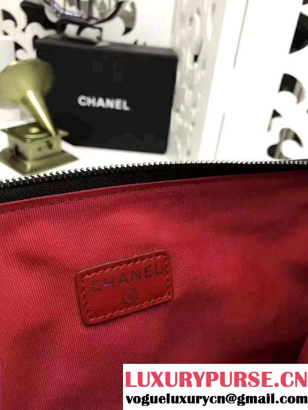 Chanel Gabrielle Pouch Clutch Small Bag A84288 Navy Blue/Black 2017