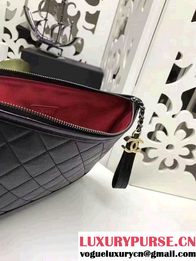 Chanel Gabrielle Pouch Clutch Small Bag A84288 Black 2017