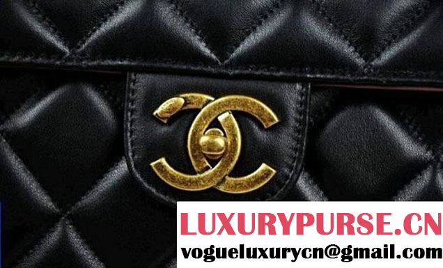 Chanel Perfect Edge Jumbo Flap Bag In Black Calfskin