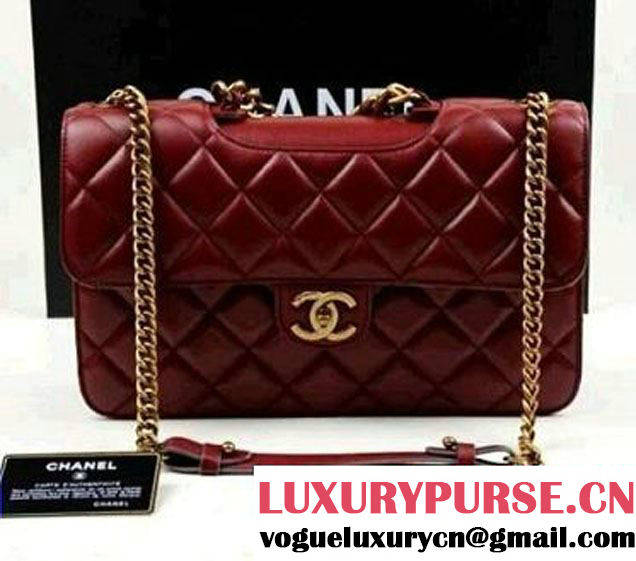 Chanel Perfect Edge Jumbo Flap Bag In Wine Red Calfskin