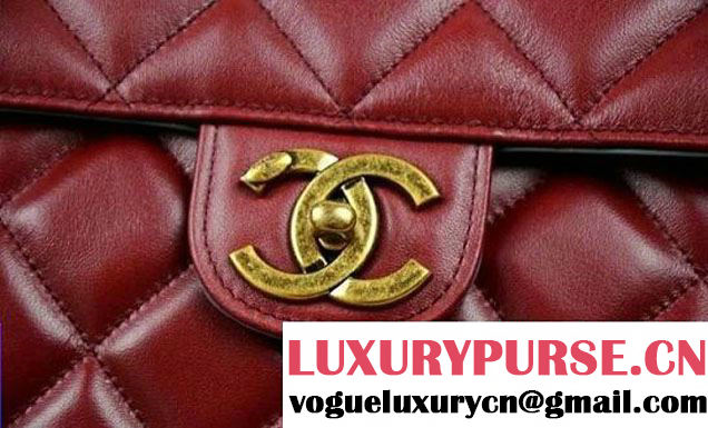Chanel Perfect Edge Jumbo Flap Bag In Wine Red Calfskin