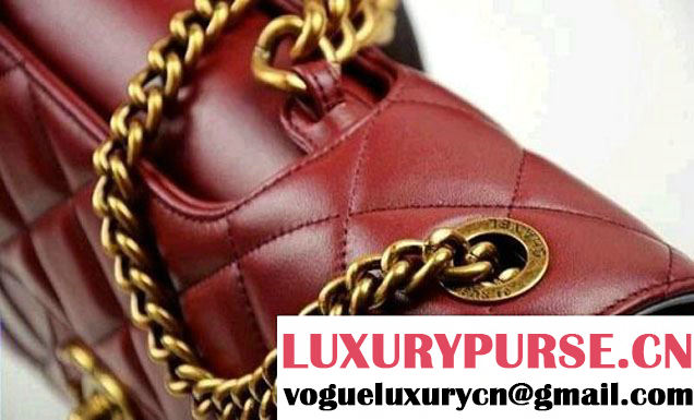 Chanel Perfect Edge Jumbo Flap Bag In Wine Red Calfskin