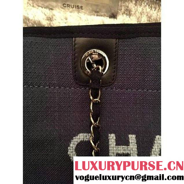 Chanel Large/Medium Deauville Canvas Tote Bag Denim  (LZ-051406 )