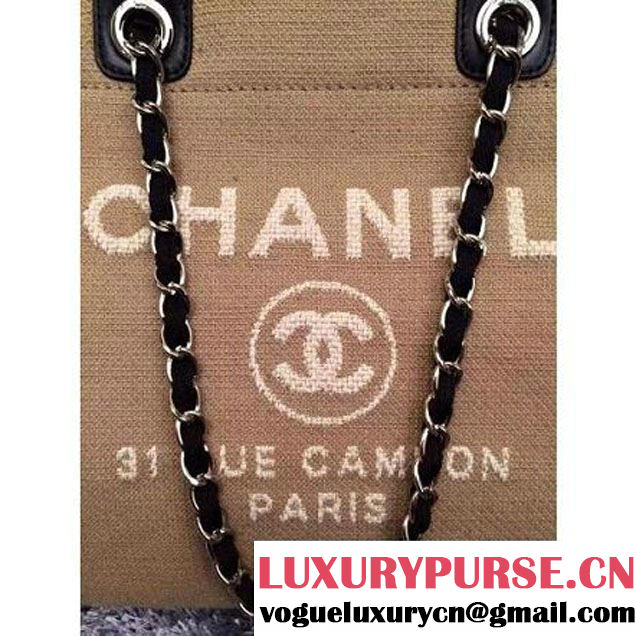 Chanel Large/Medium Deauville Canvas Tote Bag Beige (LZ-051407 )