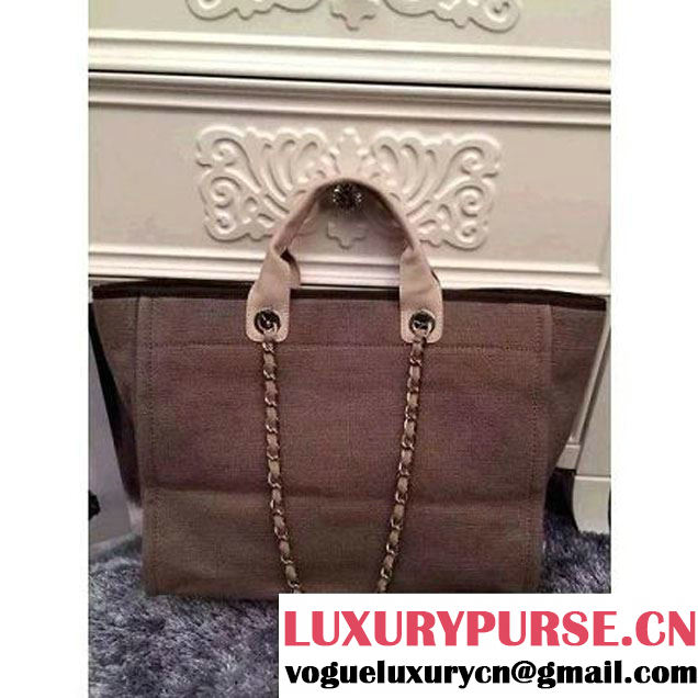 Chanel Large/Medium Deauville Canvas Tote Bag Coffee (LZ-051408 )