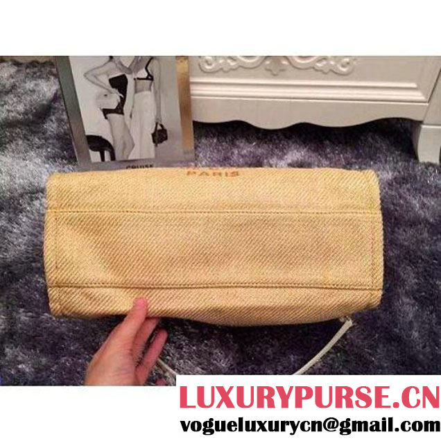 Chanel Large/Medium Deauville Canvas Tote Bag Yellow (LZ-051409 )