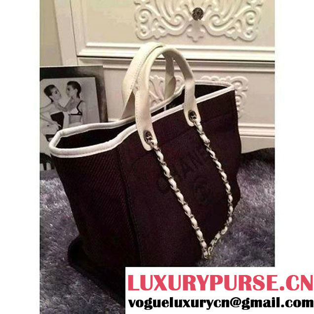 Chanel Large/Medium Deauville Canvas Tote Bag Brown (LZ-051412 )
