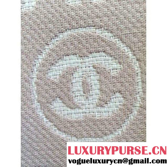 Chanel Toile Large Deauville Canvas Shopping Bag Pink 2015 (LZ-070101 )