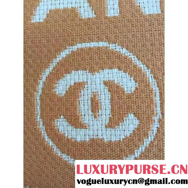 Chanel Toile Large Deauville Canvas Shopping Bag Orange 2015 (2a046-072502 )
