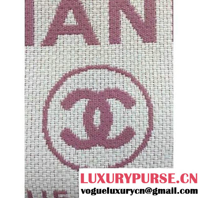 Chanel Toile Medium Deauville Canvas Shopping Bag Pink 2016 (2A046-6021704 )