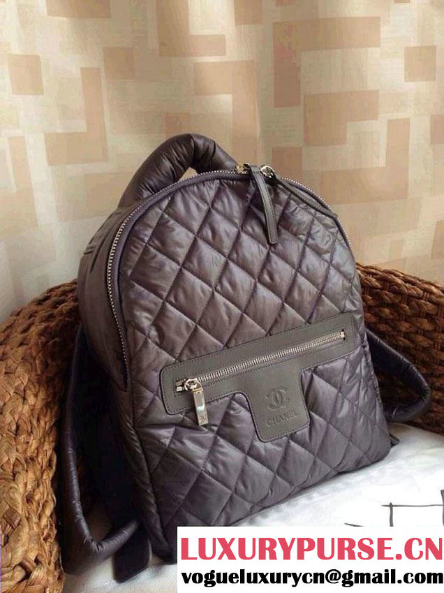 Chanel Coco Cocoon Backpack Grey Fall 2014